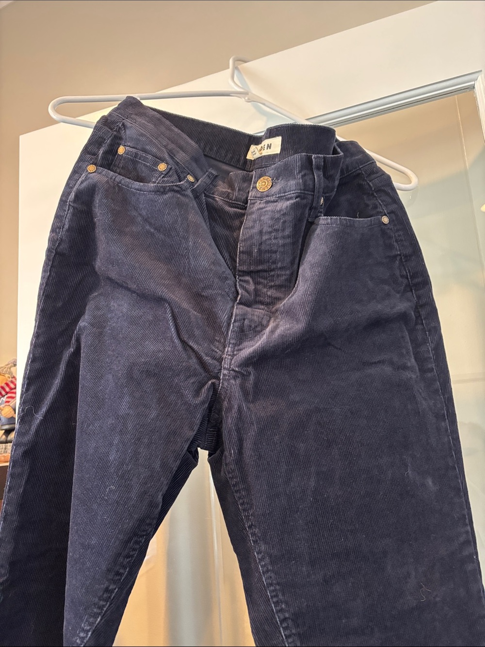 Classic Womens Boden Corduroy Pants in Navy petite
